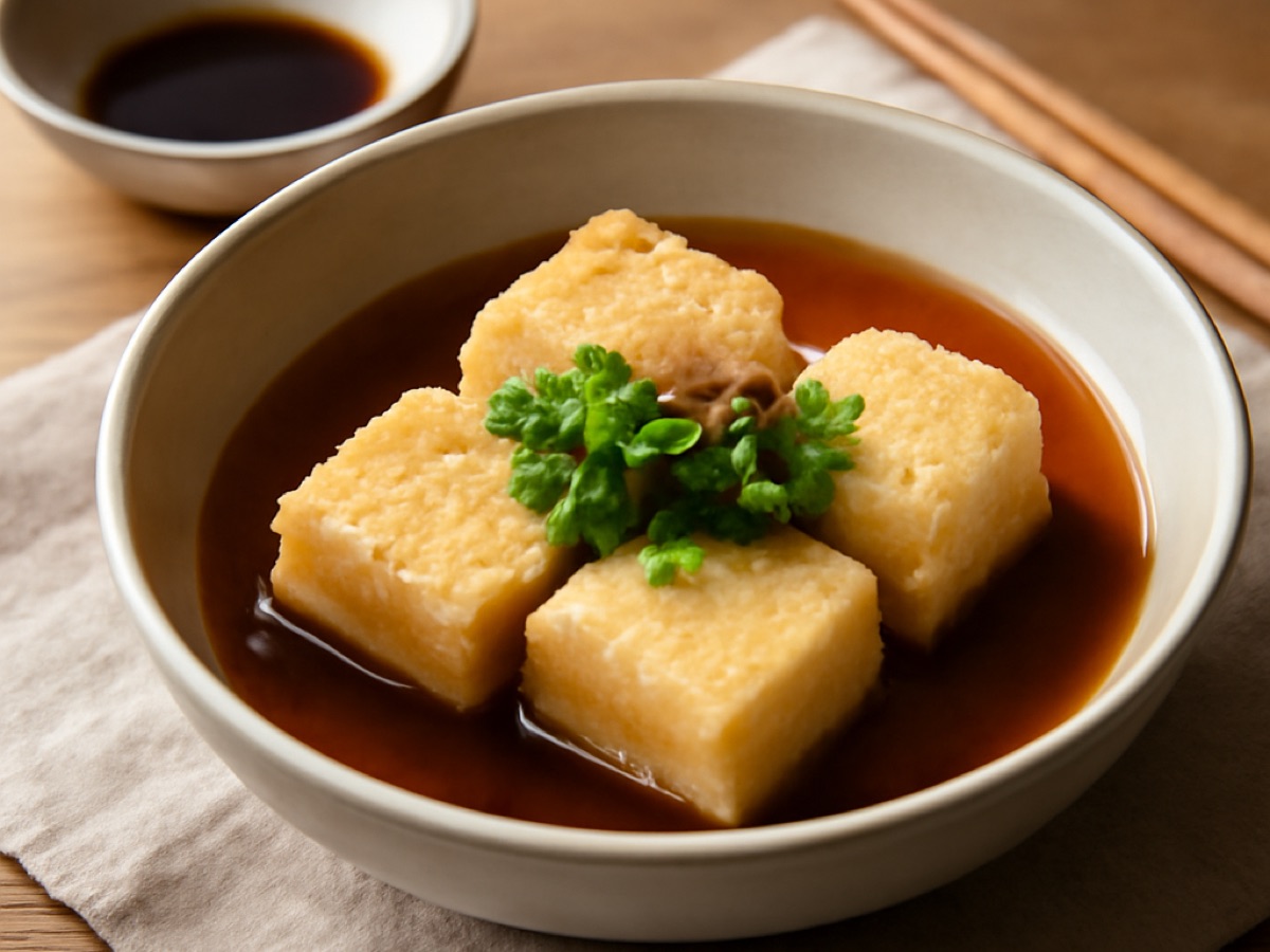 Agedashi Tofu – Gebratener Tofu in Dashi-Brühe