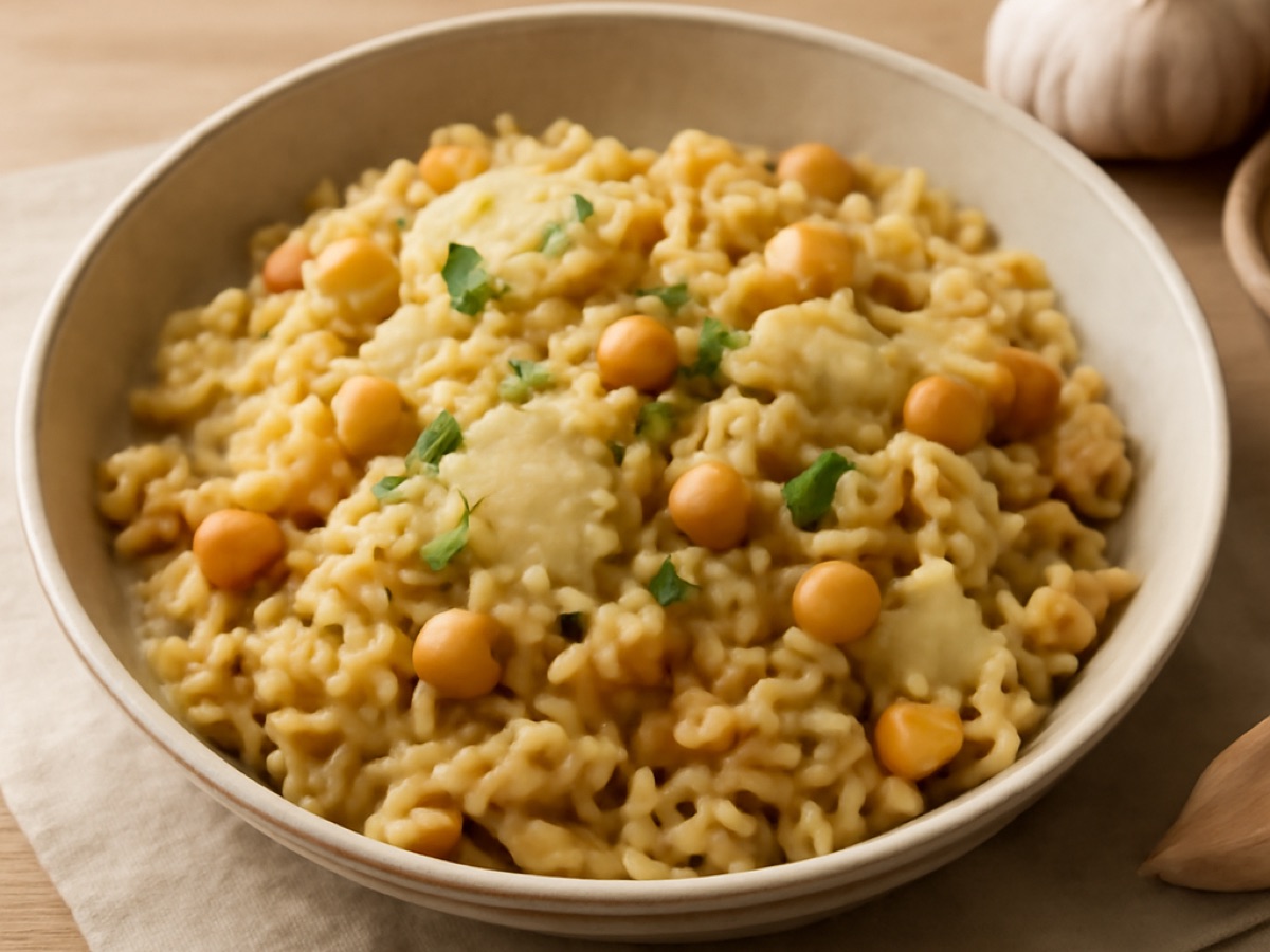 Arroz de Bacalhau com Grão – Kabeljaureis mit Kichererbsen
