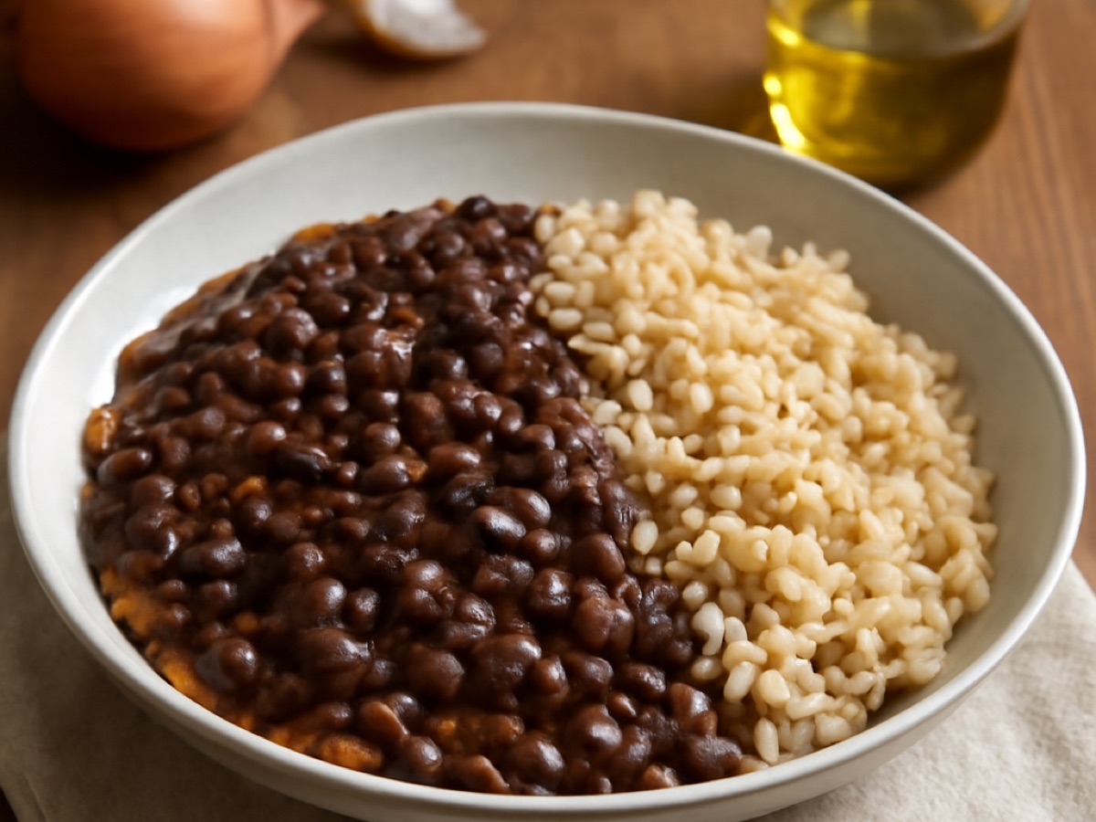 Arroz de Feijão Preto com Arroz Integral
