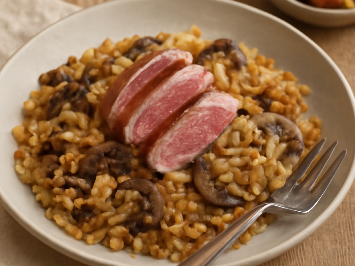 Arroz de Pato com Cogumelos – Entenreis mit Champignons