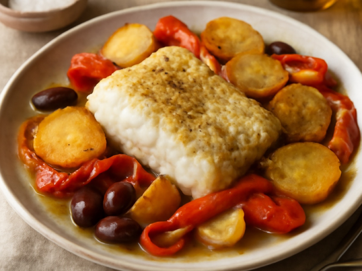 Bacalhau à Lagareiro Variante mit Paprika