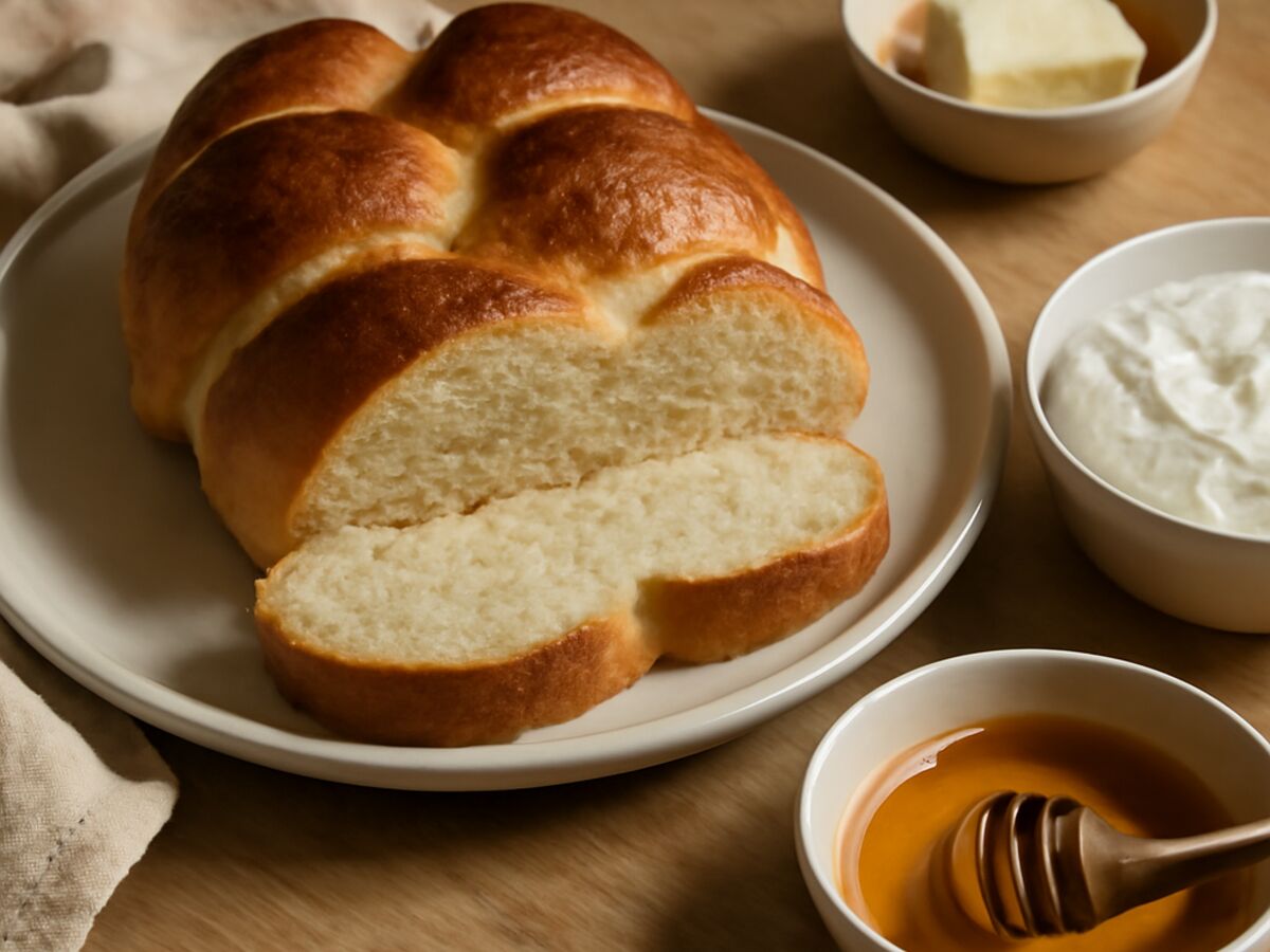Badischer Butterzopf mit Honig und Quark