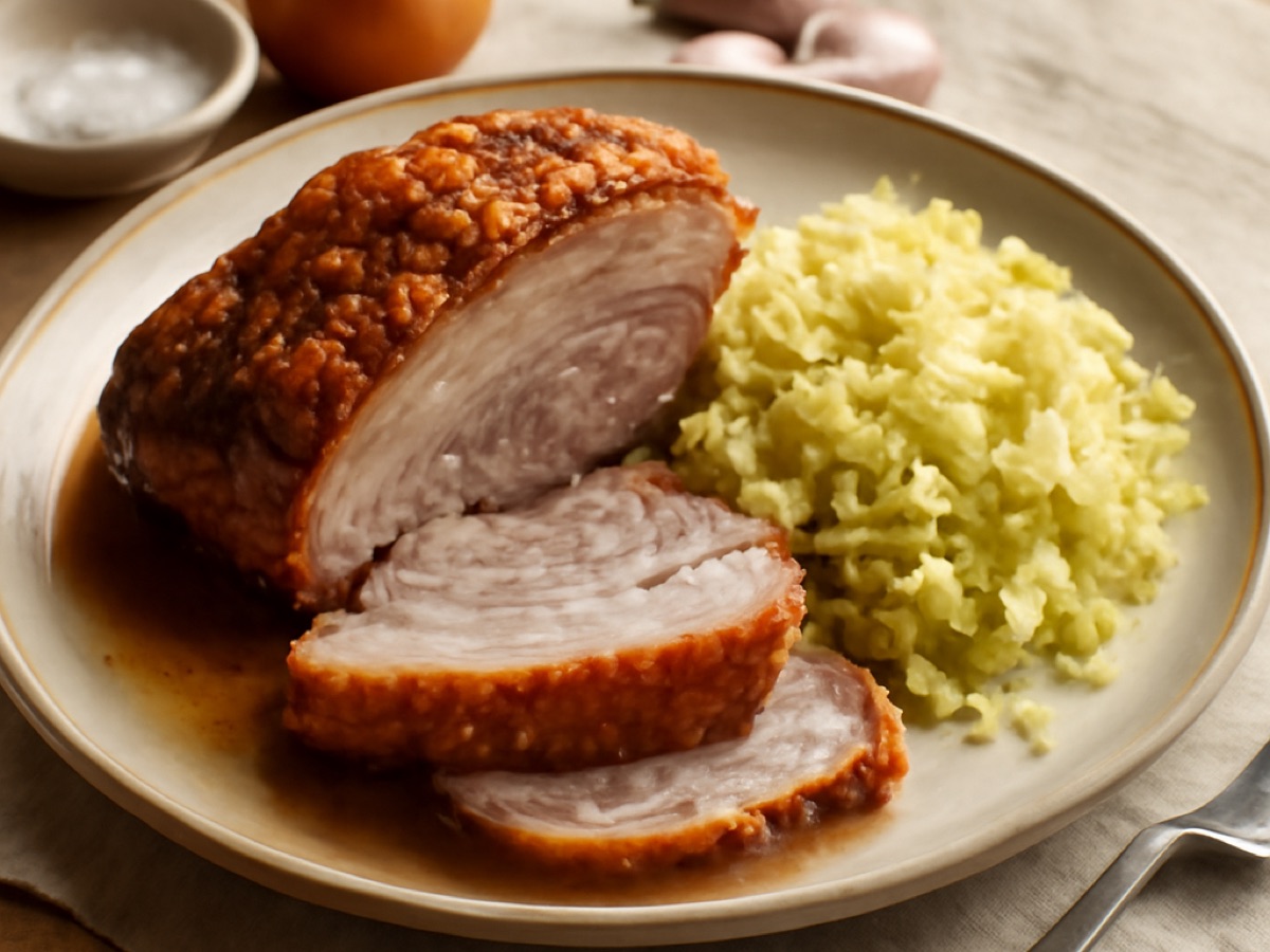 Bauernschmaus – Schweinsbraten mit Krautsalat