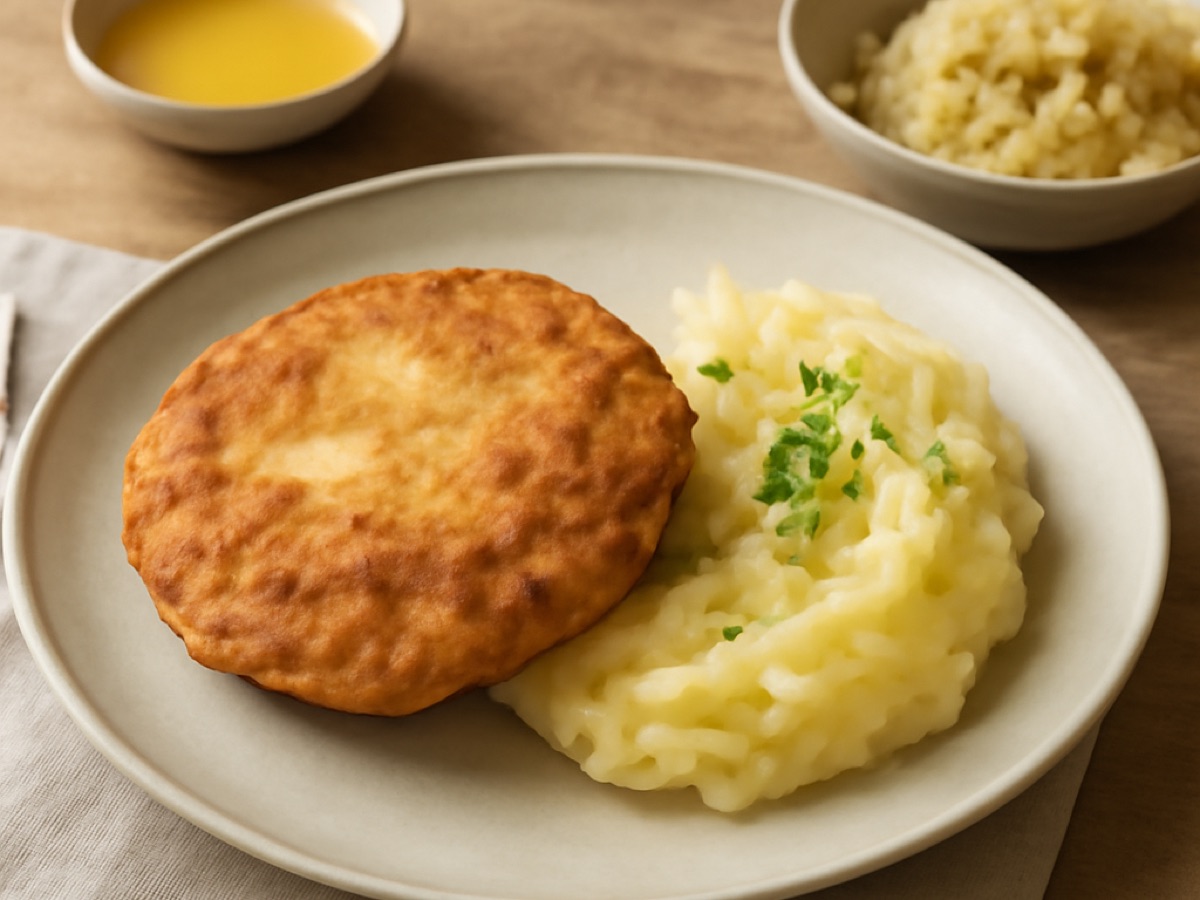 Bayerischer Krautkrapfen mit Kartoffelpüree