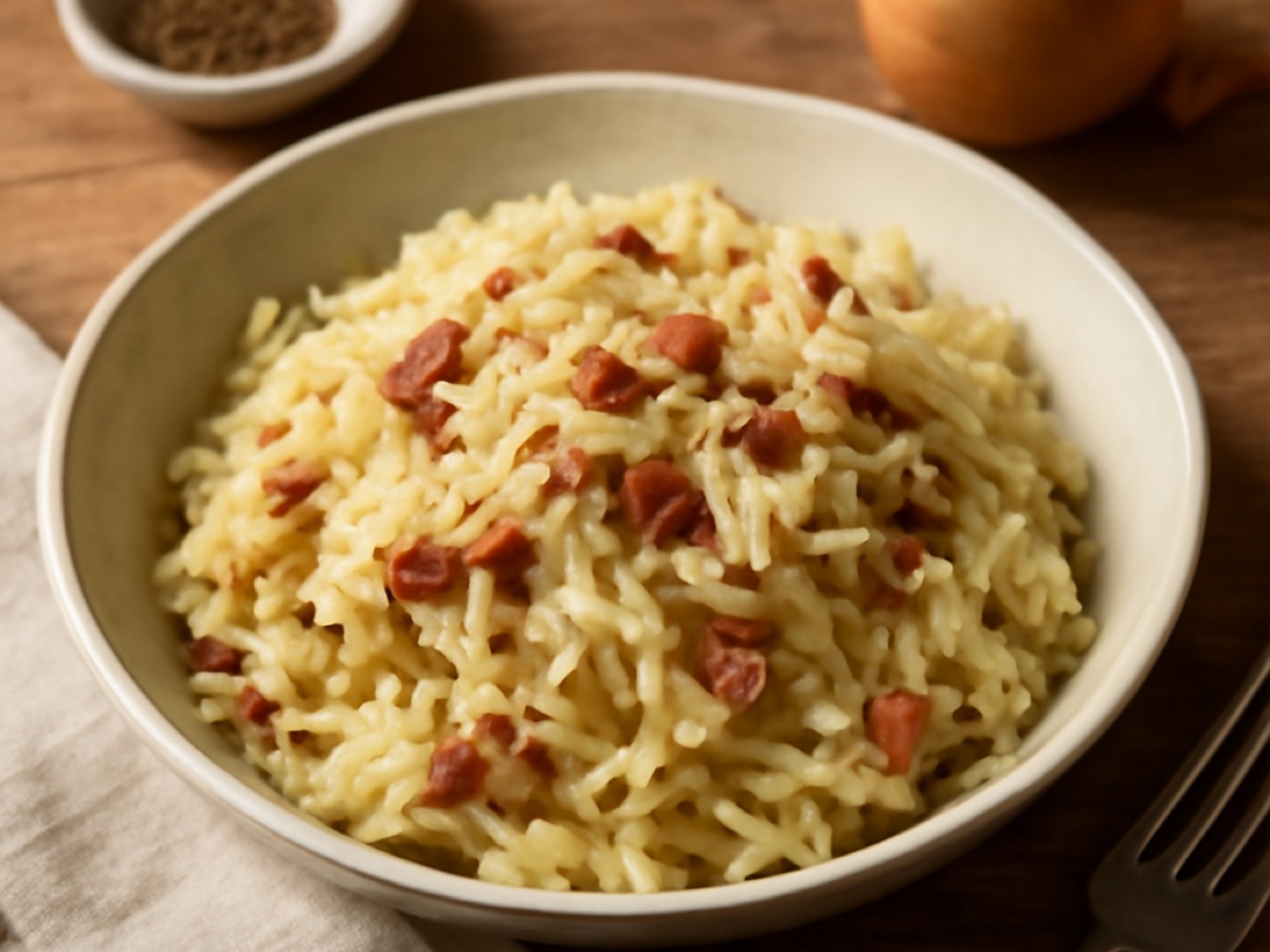 Bayerischer Krautsalat mit Speck und Kümmel