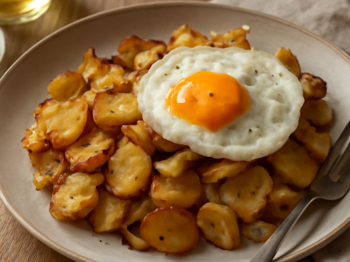 Bratkartoffeln mit Spiegelei