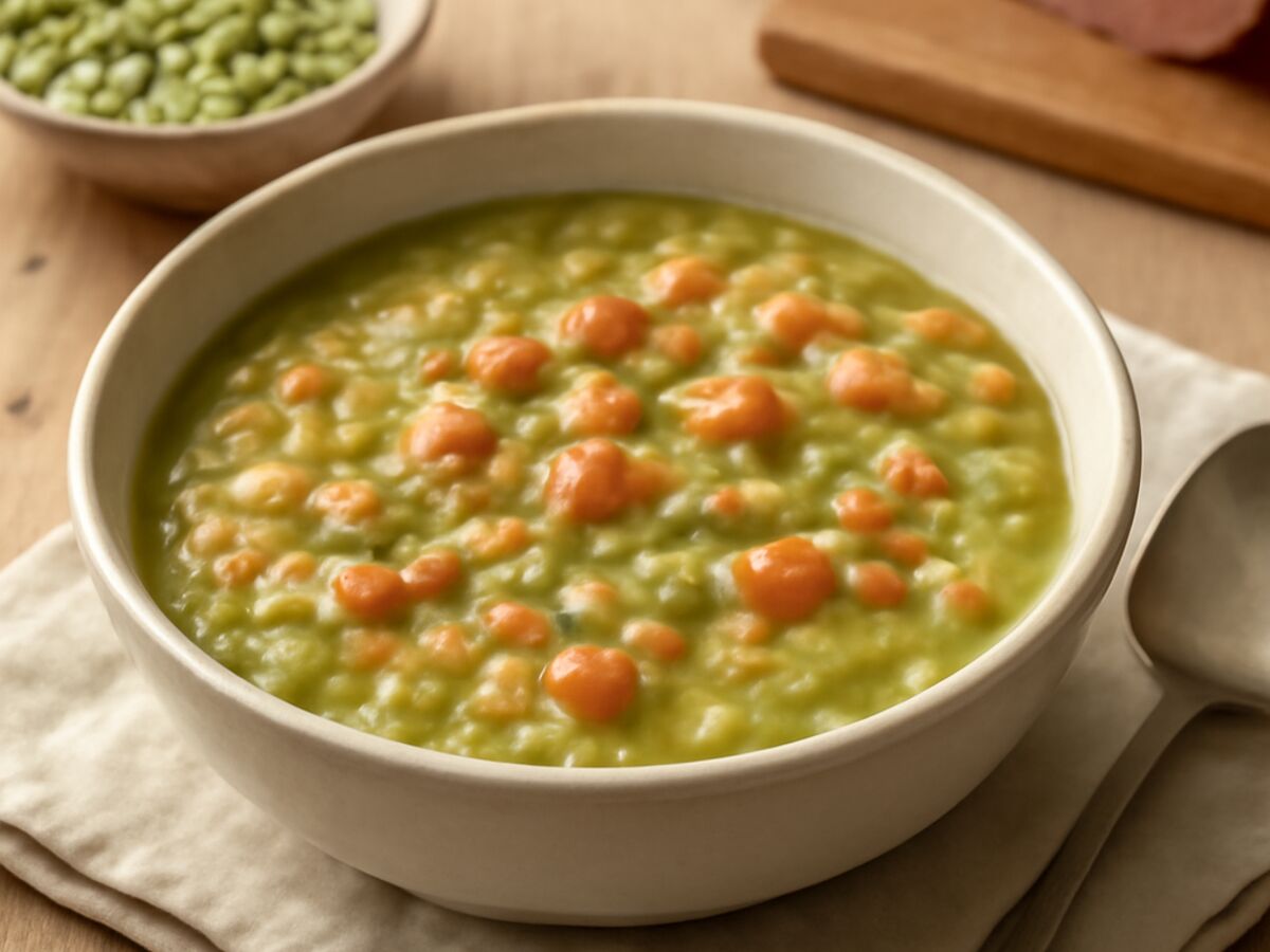 British Pea and Ham Soup – Erbsensuppe mit Schinken im Mixtopf