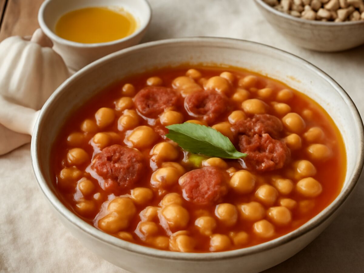 Caldo de Grão con Chouriço – Kichererbseneintopf mit Wurst