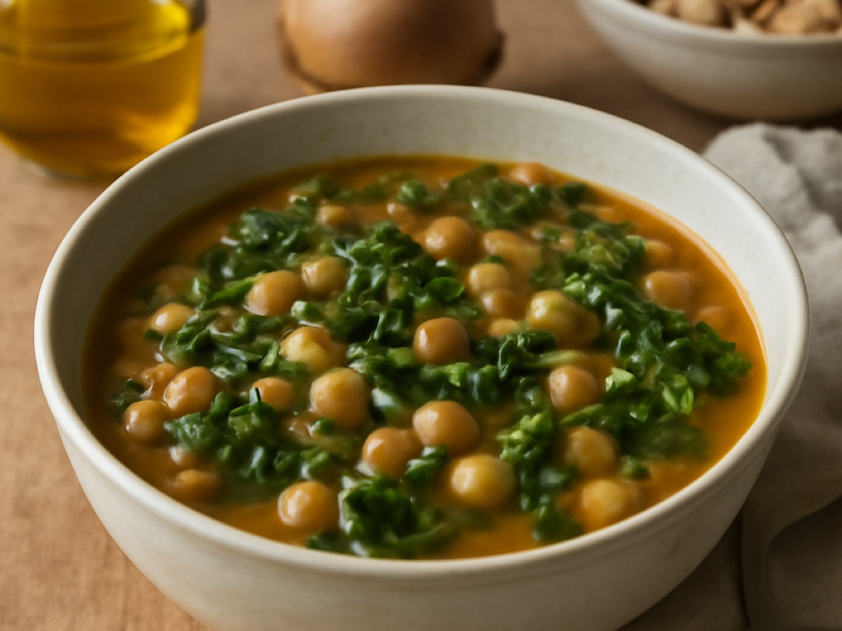 Caldo de Grão – Cremiger Kichererbseneintopf mit Grünkohl (vegan)
