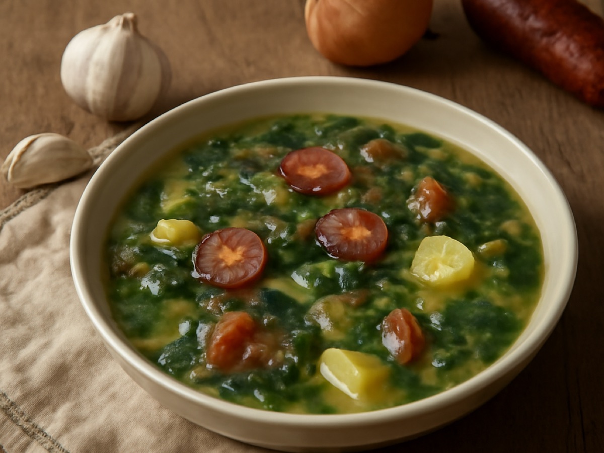 Caldo Verde mit Chouriço und Kartoffeln