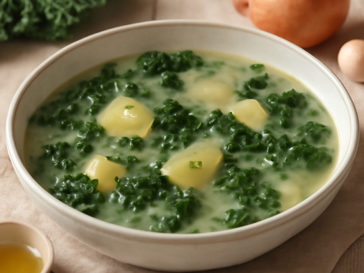 Caldo Verde Vegan – Grüner Kohl-Kartoffelsuppe ohne Wurst