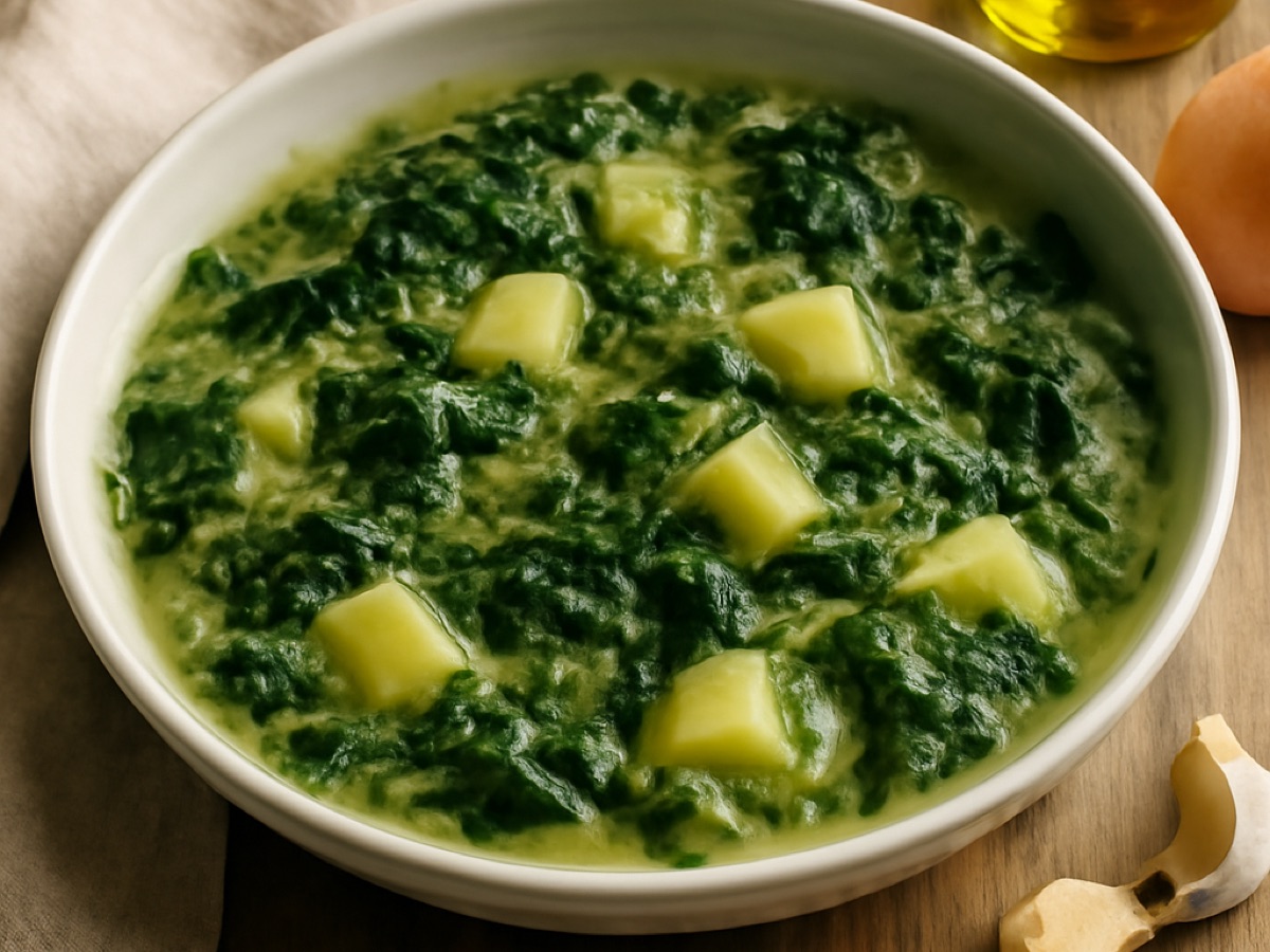 Caldo Verde Vegano mit Kohl und Kartoffeln