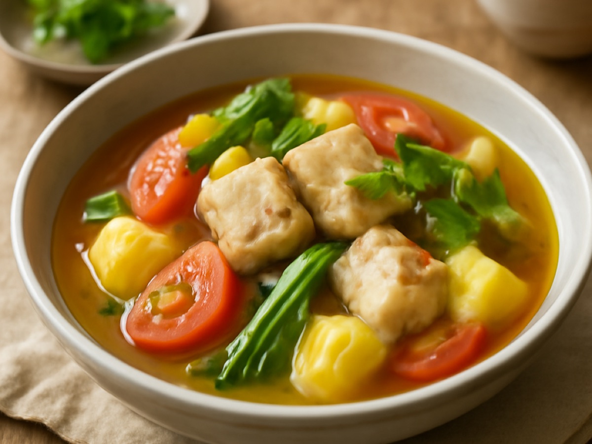 Canh Chua – Vietnamesische saure Fischsuppe mit Tomaten und Ananas