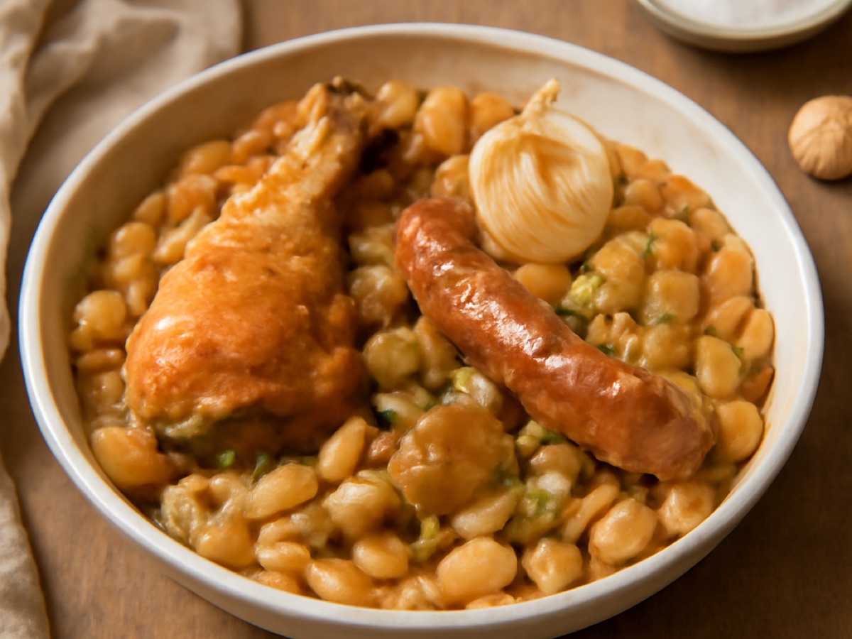 Cassoulet – Französischer Bohneneintopf mit Wurst und Hühnchen