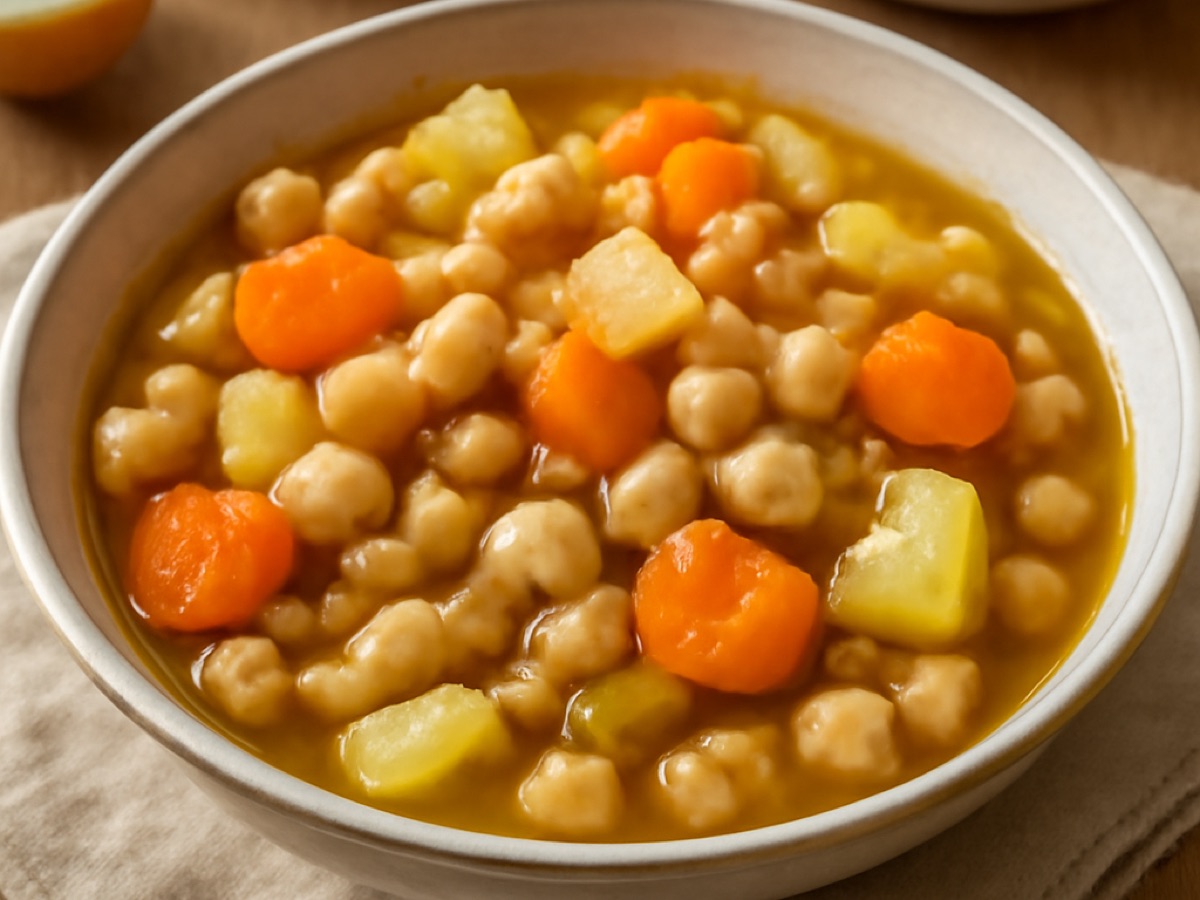 Cocido de Garbanzos con Verduras – Spanischer Kichererbseneintopf mit Gemüse