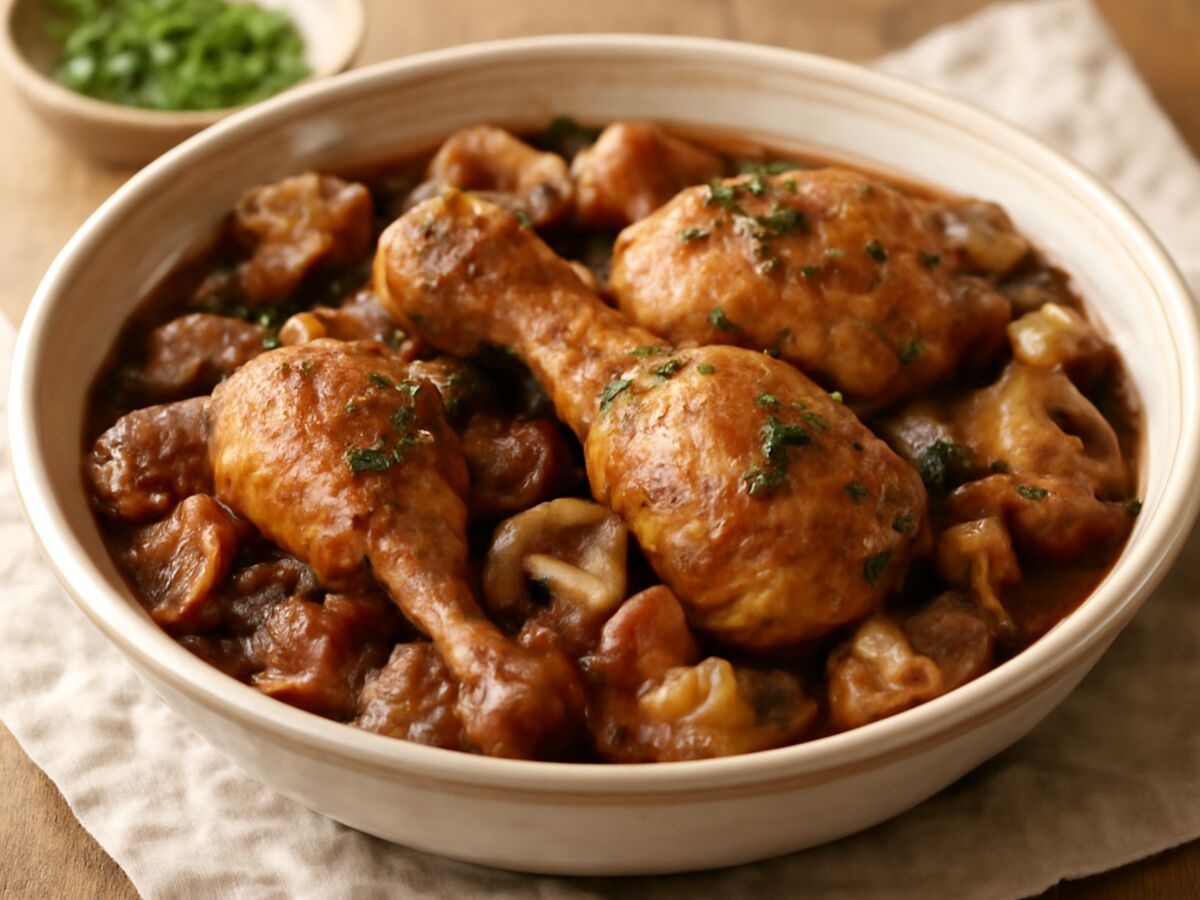 Coq au Vin im Mixtopf