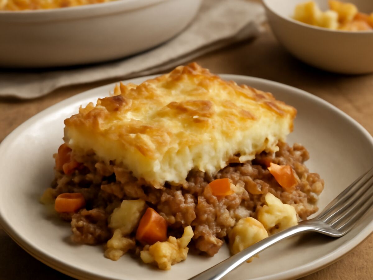 Cottage Pie mit Schweinehack und Wurzelgemüse