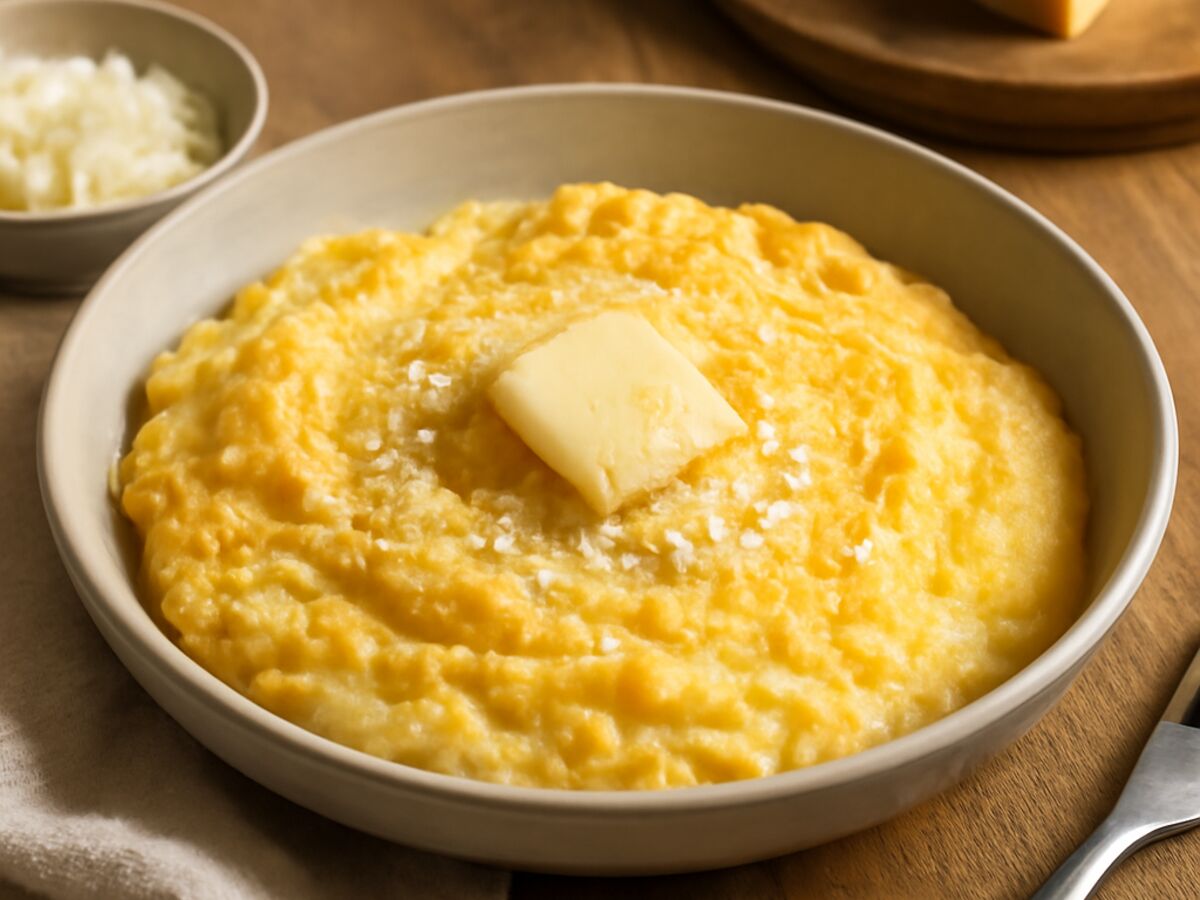 Cremige Polenta mit Parmesan aus dem Mixtopf