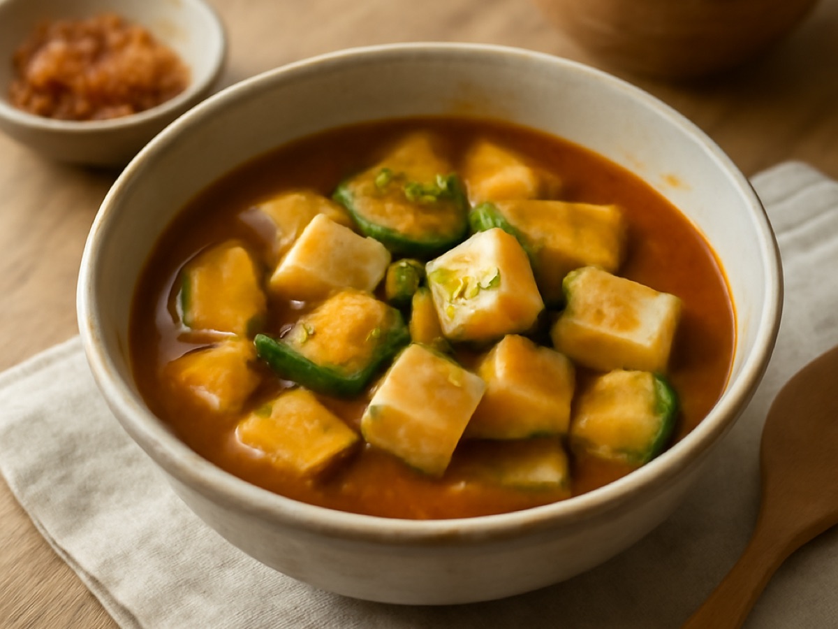 Doenjang-Jjigae – Koreanischer Sojabohnen-Eintopf mit Tofu und Gemüse