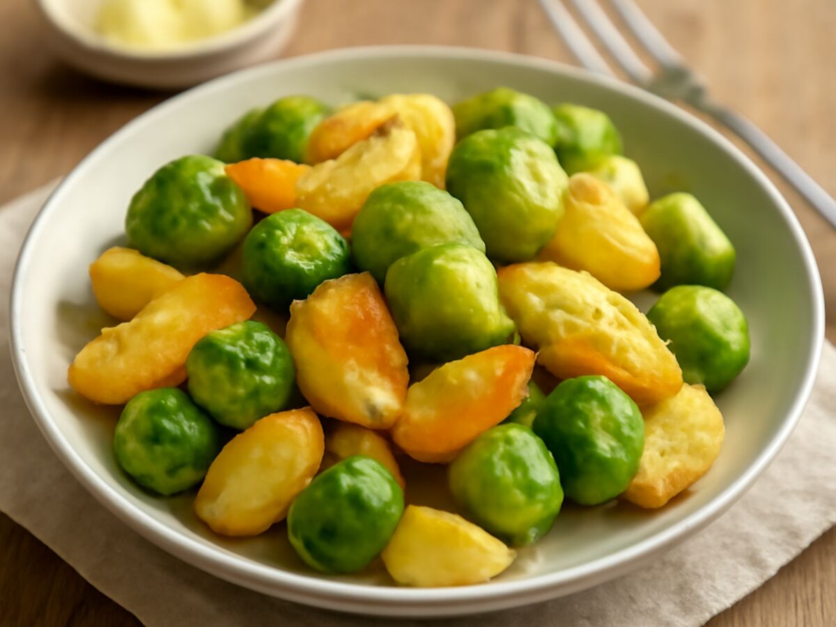 Englische Kartoffel-Rosenkohl-Pfanne