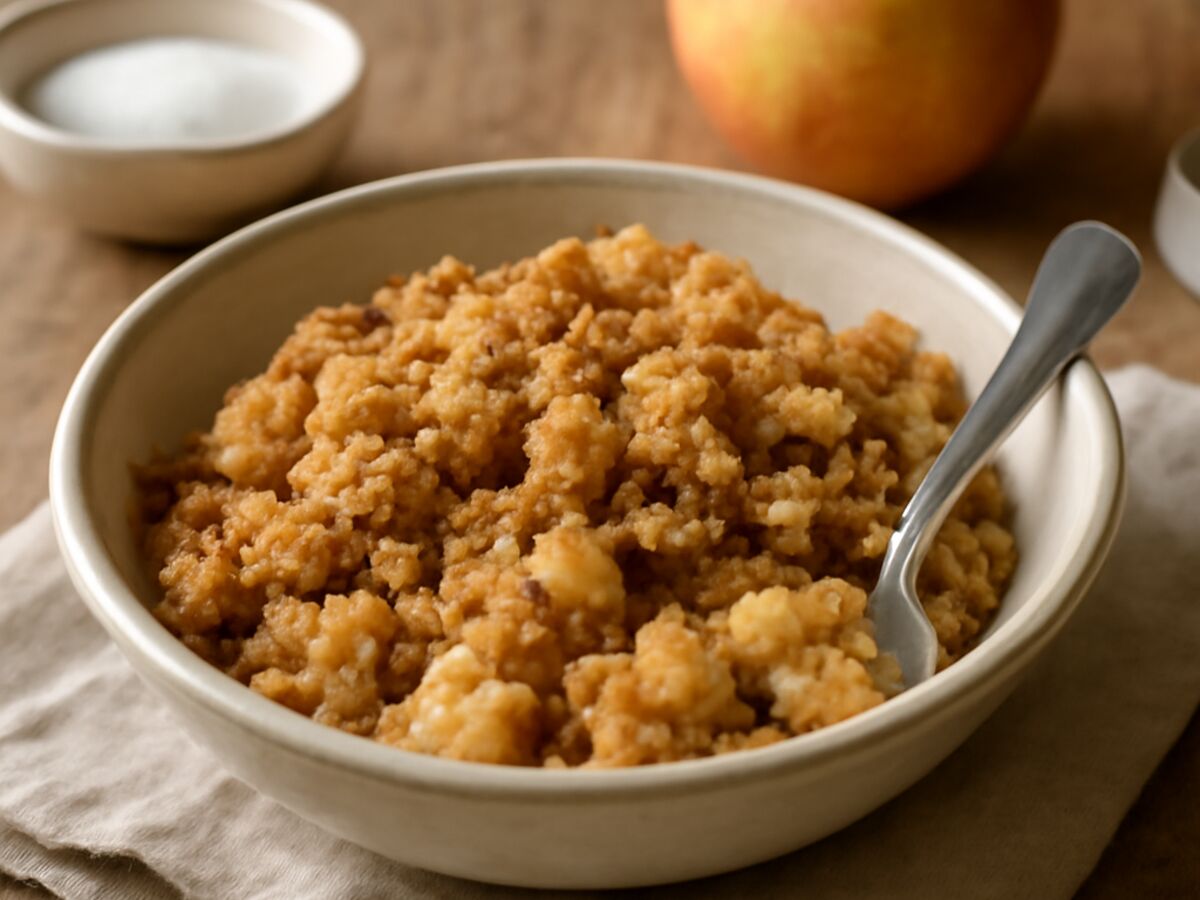 English Apple Crumble – Traditioneller Apfel-Crumble aus dem Mixtopf