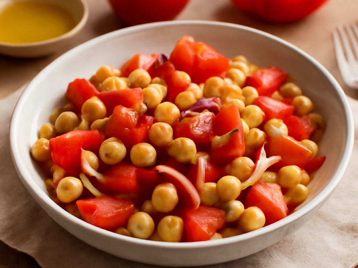 Ensalada de Garbanzos y Tomate – Kichererbsensalat mit Tomate und Paprika
