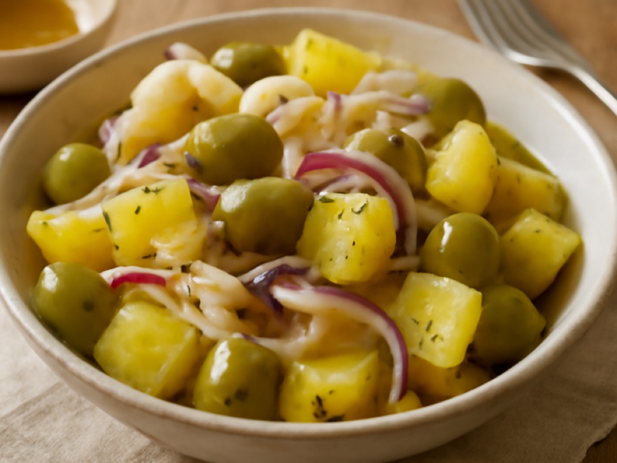 Ensalada de Patatas con Aceitunas – Spanischer Kartoffelsalat mit Oliven