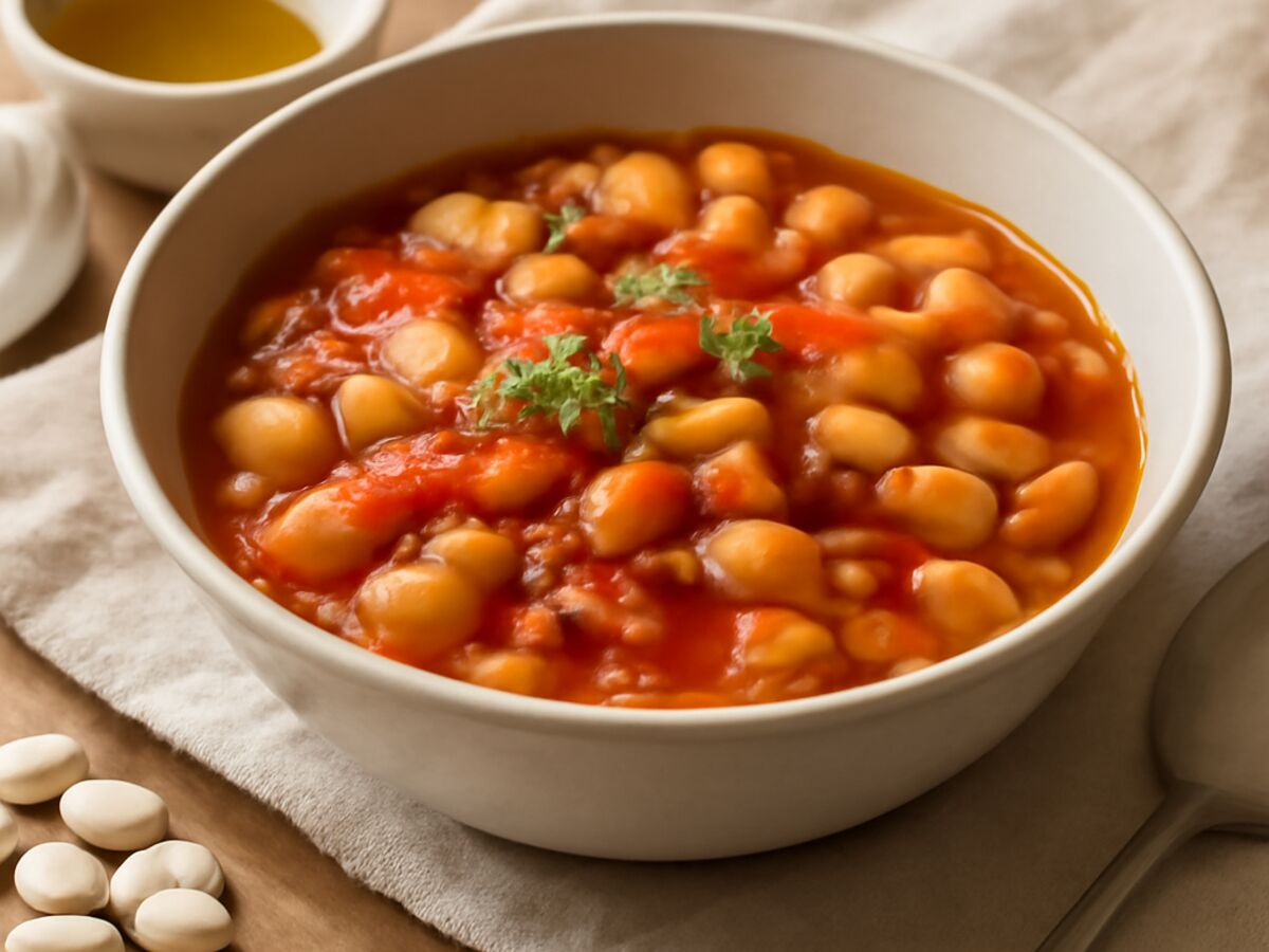 Ensopado de Feijão Branco com Tomate – Weißer Bohneneintopf mit Tomaten aus dem Mixtopf