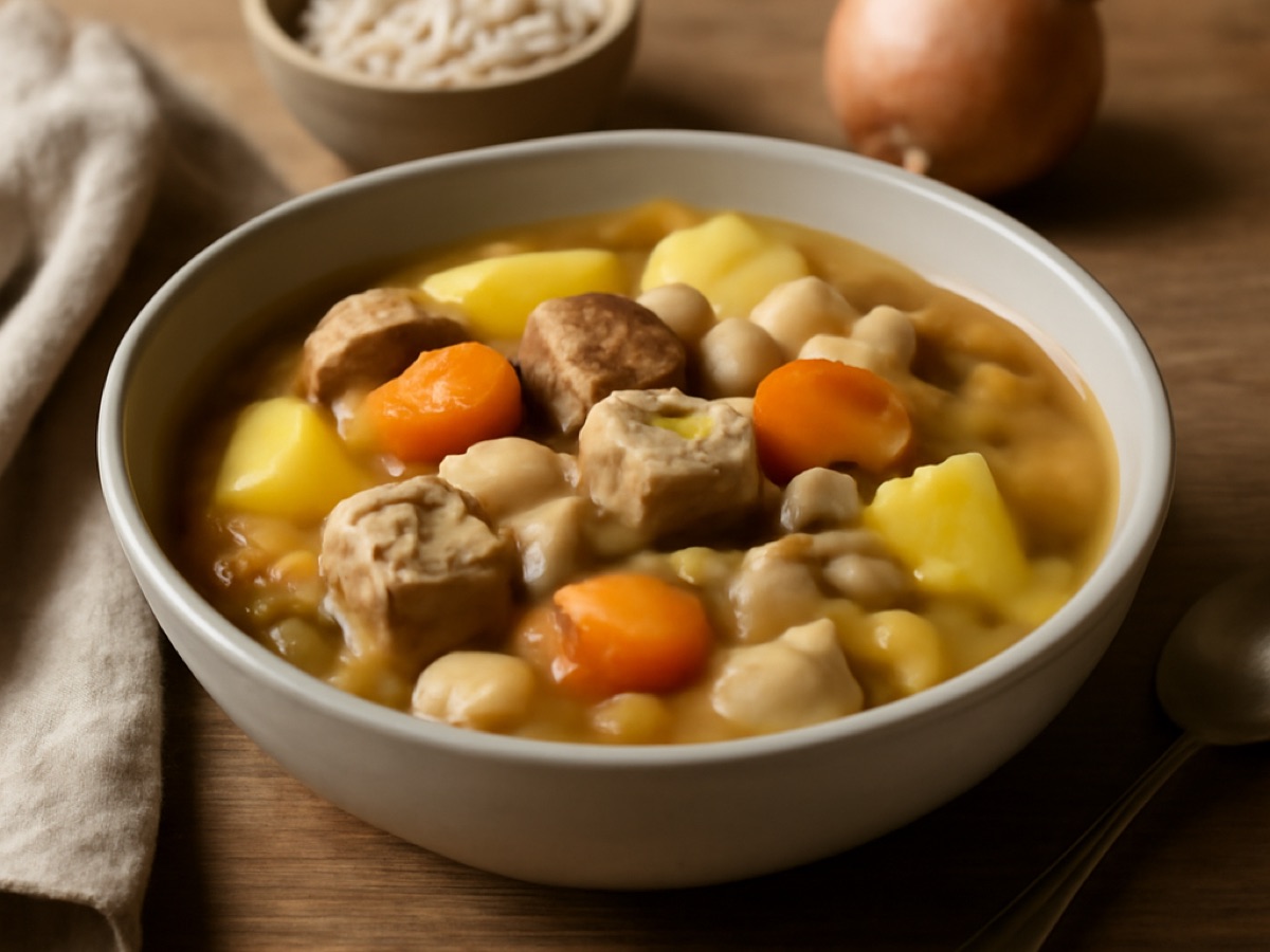 Escudella – Spanischer Gemüseeintopf mit Fleisch