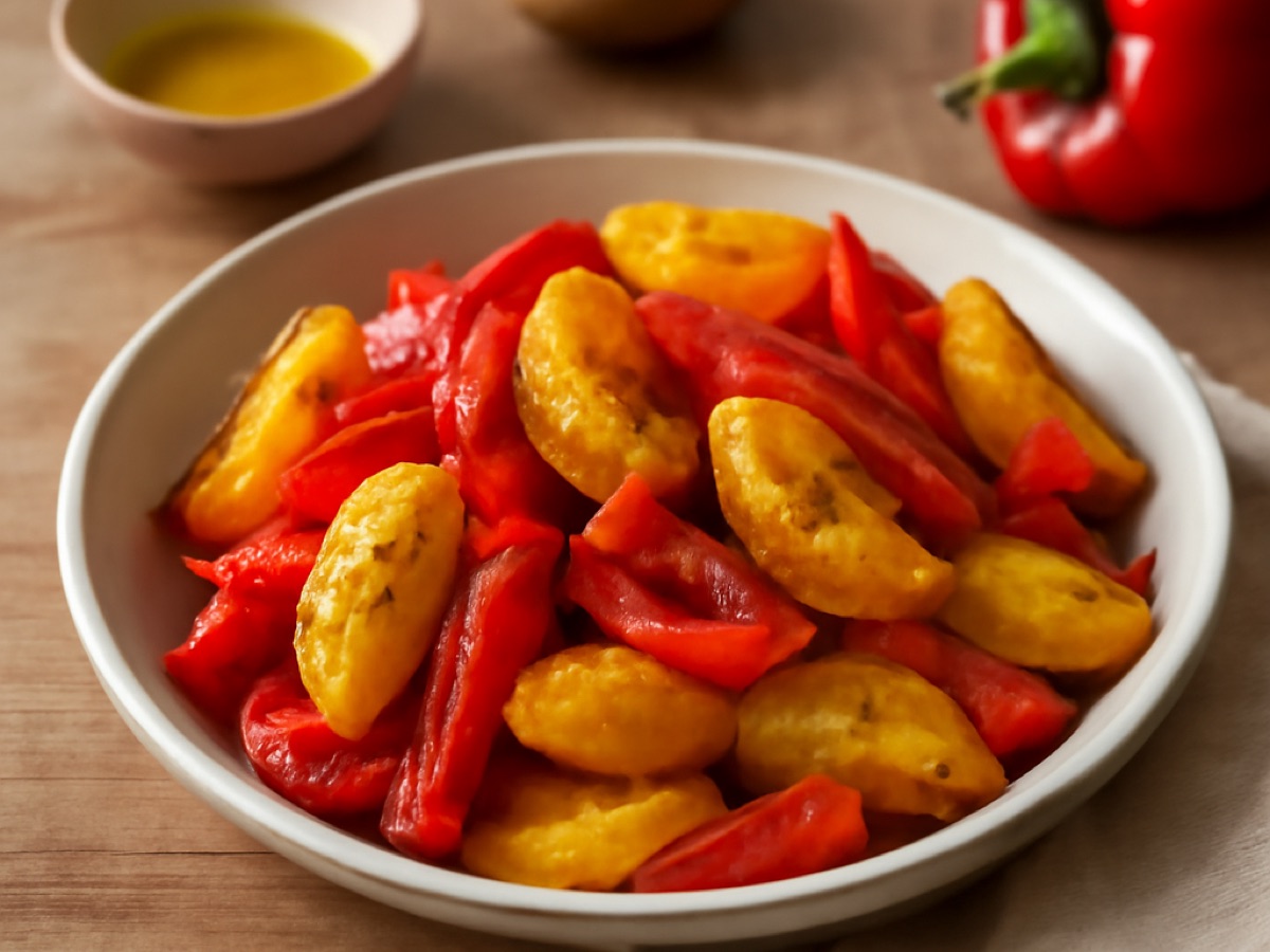Fırında Patates ve Biber – Ofen-Kartoffeln mit Paprika