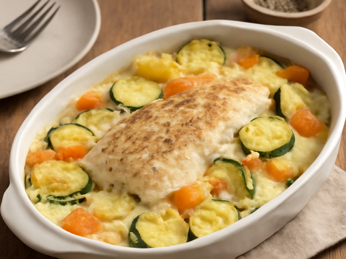 Fisch-Gemüse-Auflauf