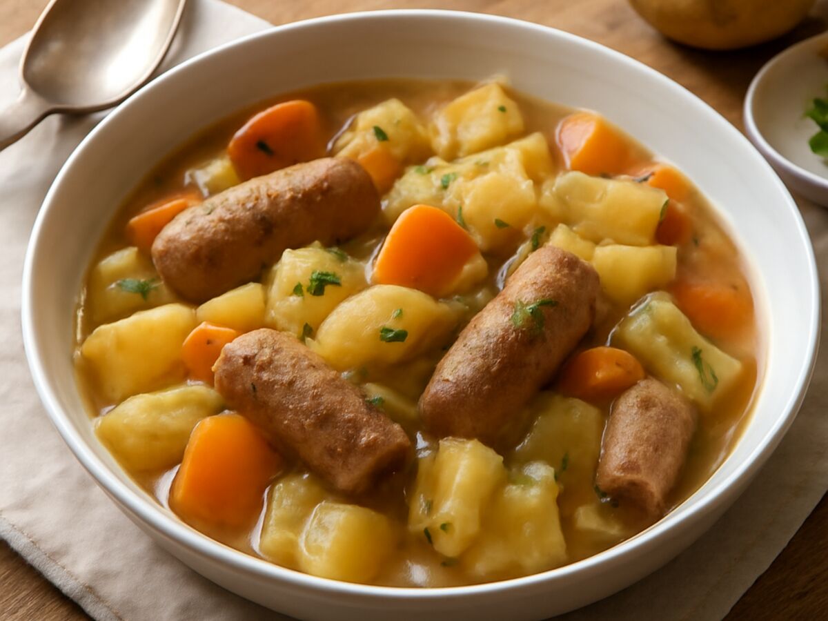 Fränkischer Bratwurst-Gemüseeintopf mit Kartoffelresten
