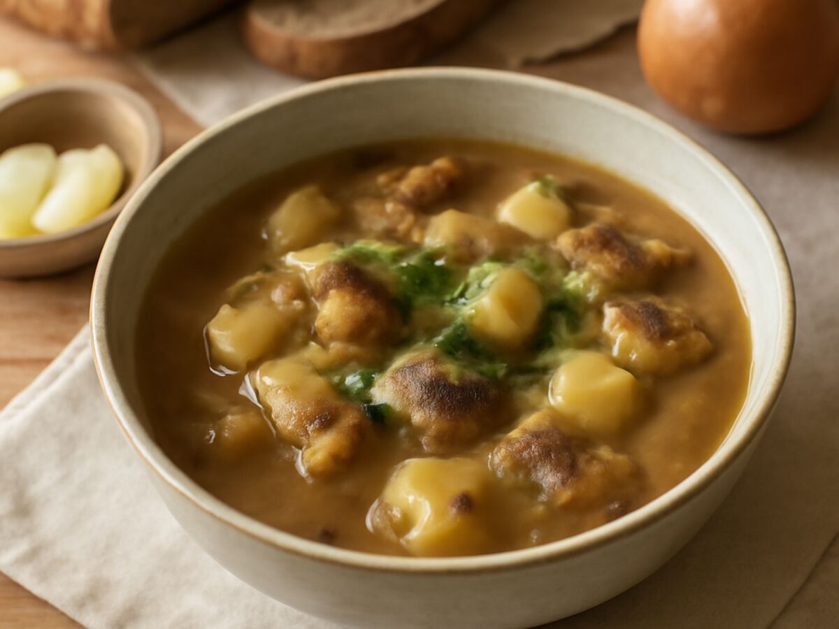 Fränkischer Kartoffel-Brotsuppe-Eintopf
