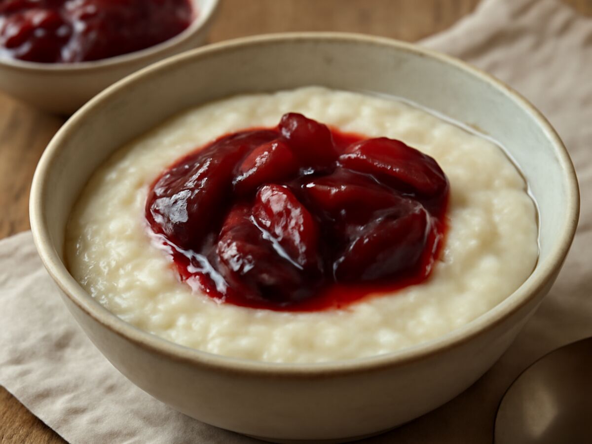 Fränkischer Milchbrei mit Zwetschgenkompott