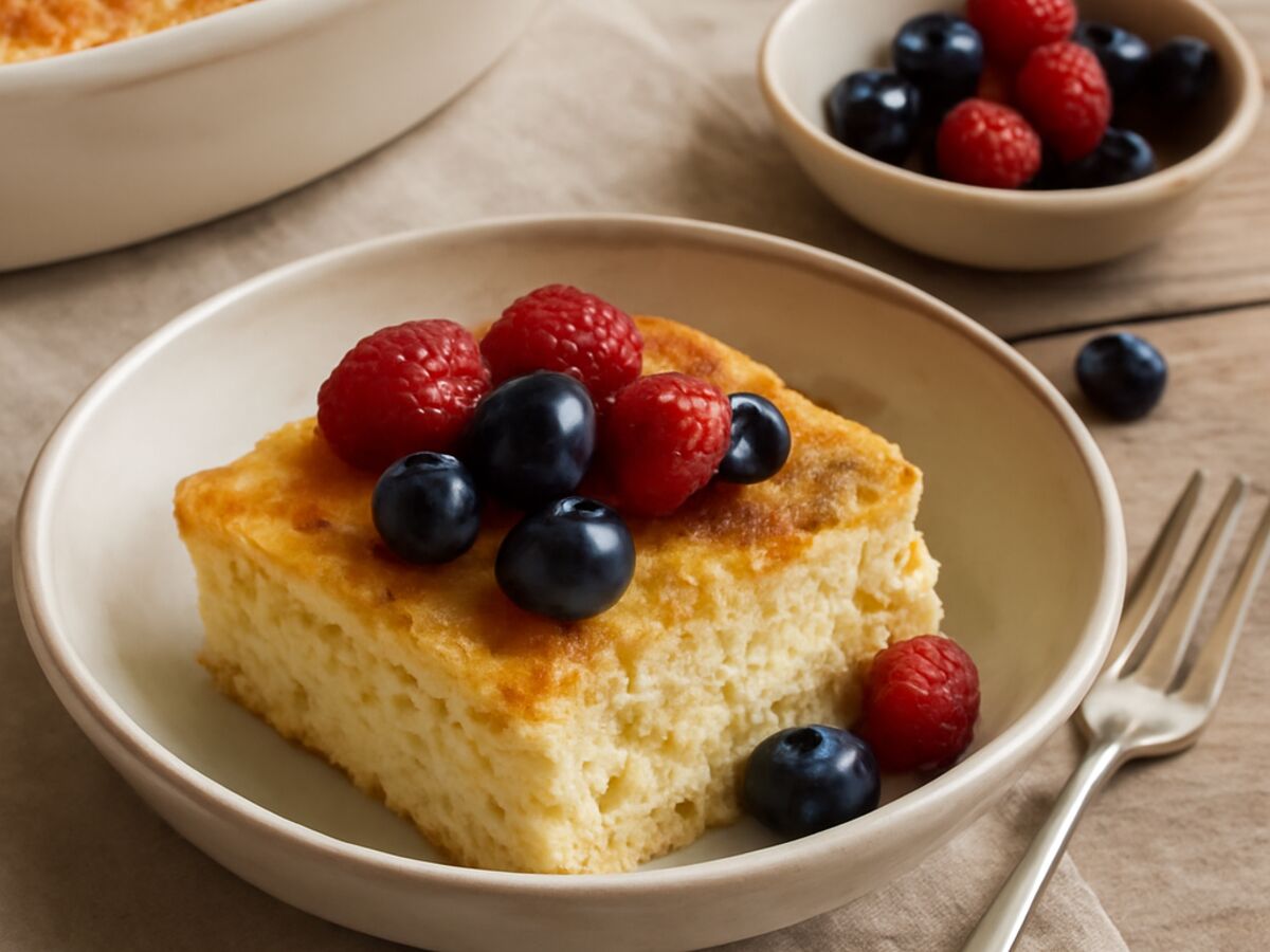 Fränkischer Quarkauflauf mit frischen Beeren