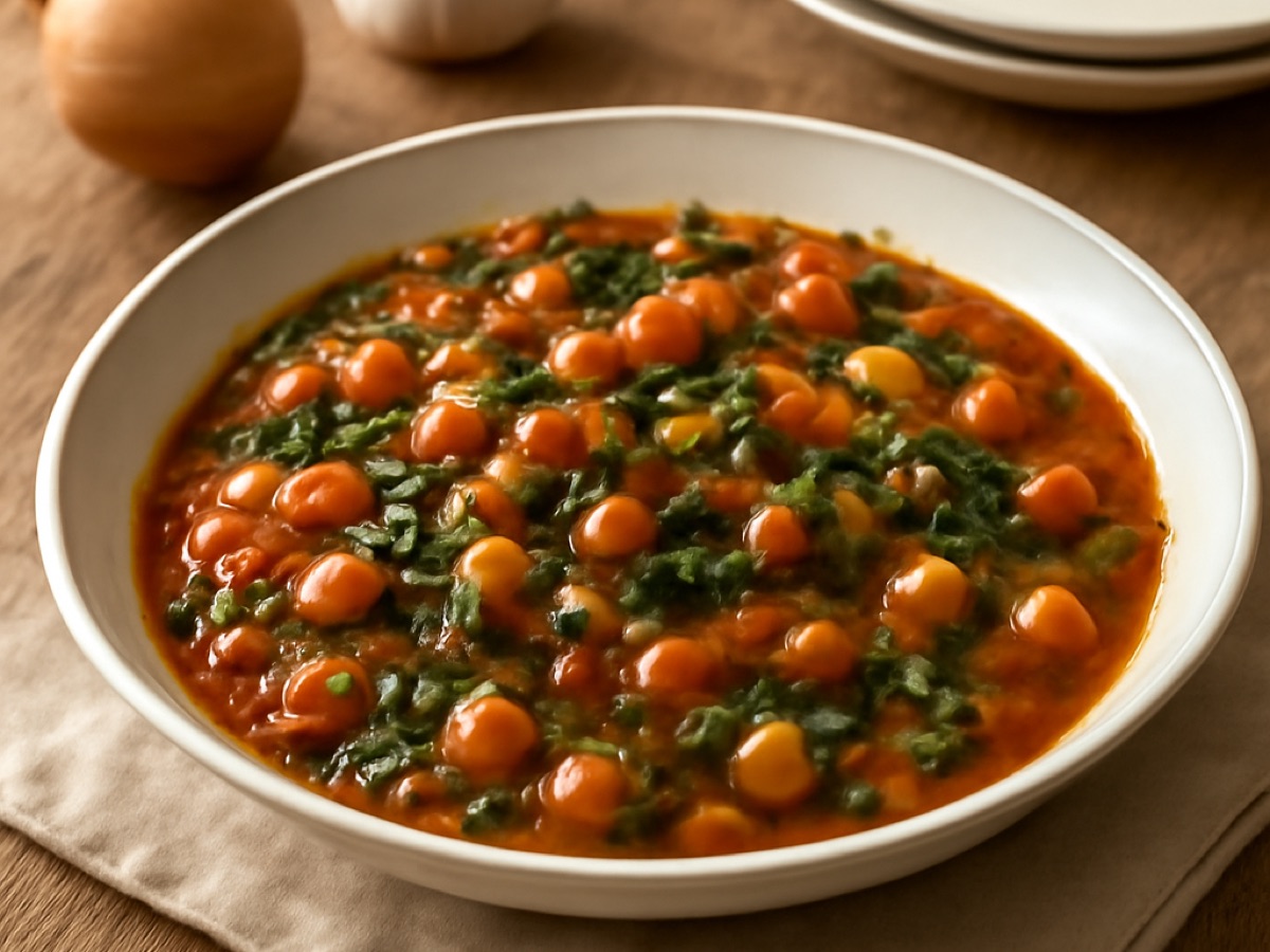 Garbanzos con Espinacas – Kichererbsen mit Spinat und Tomate