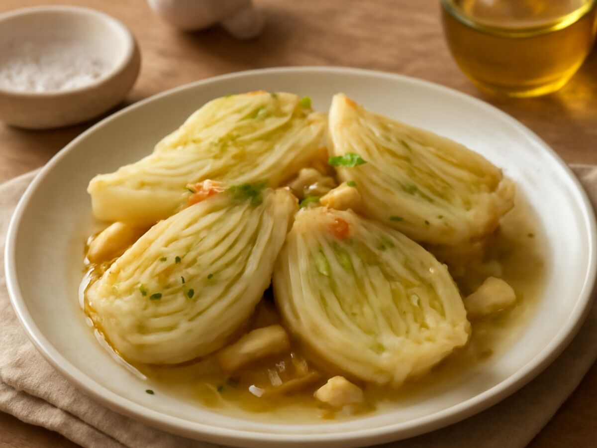 Gedämpfter Fenchel mit Knoblauch-Olivenöl
