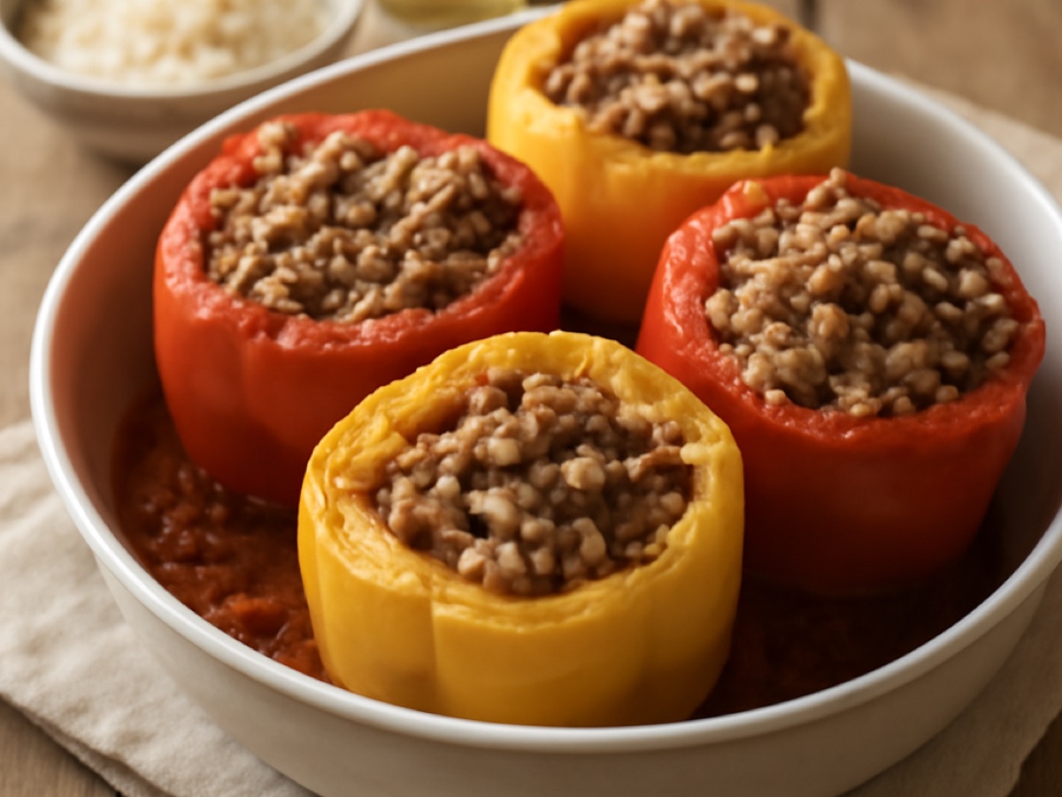 Gefüllte Paprika mit Reis