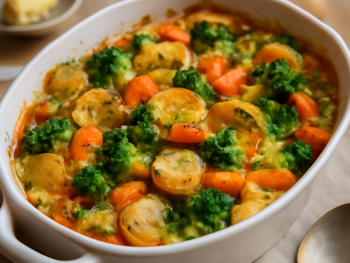 Gemüse-Kartoffelauflauf mit Kräutern