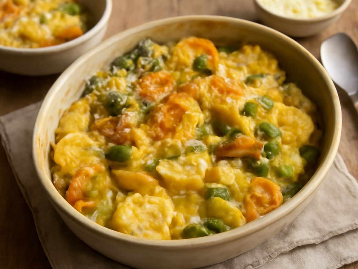 Gemüse-Suppenreste-Auflauf mit Kartoffeln