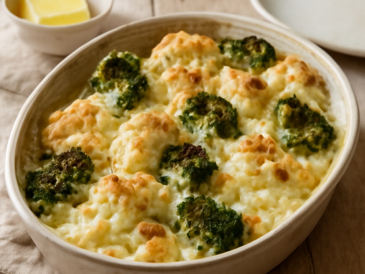 Gemüsegratin mit Blumenkohl und Brokkoli