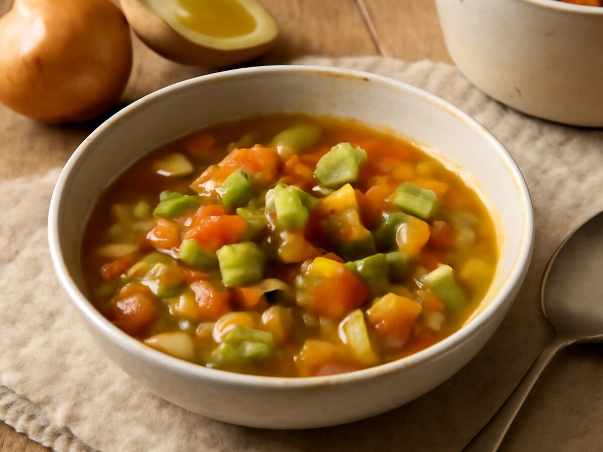 Gemüsesuppe aus Gemüseresten und Brühe