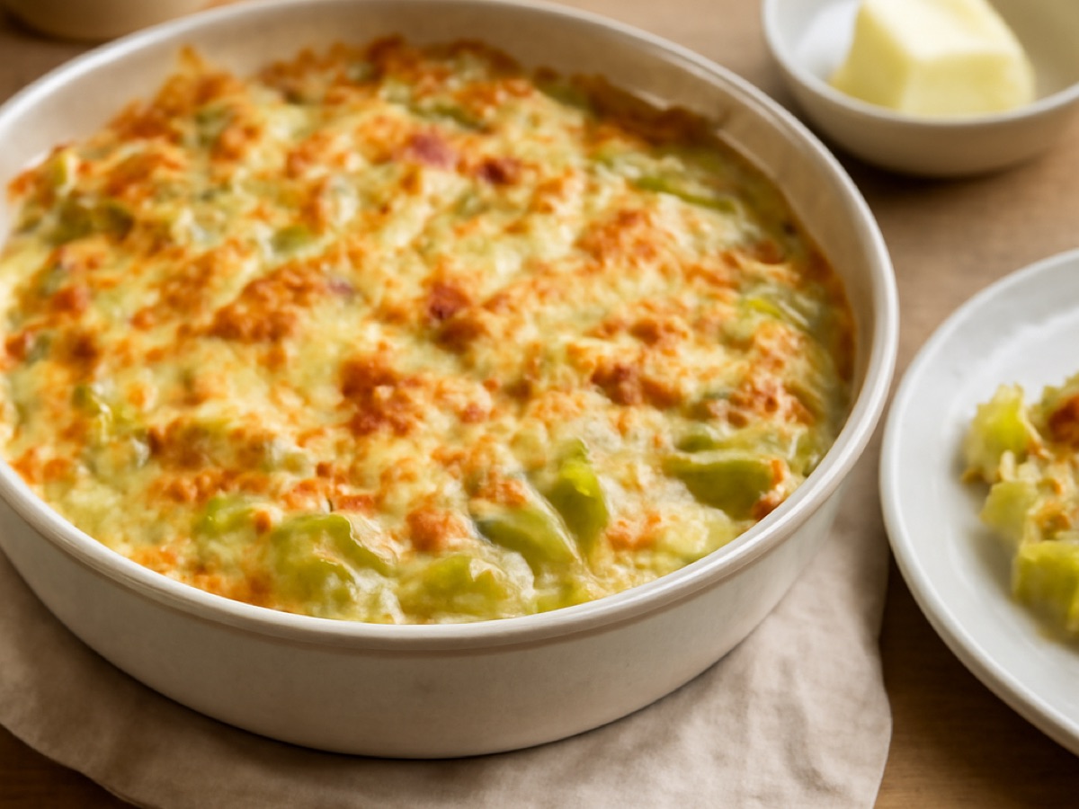 Gratin de Poireaux – Lauchgratin mit Käse und Sahne