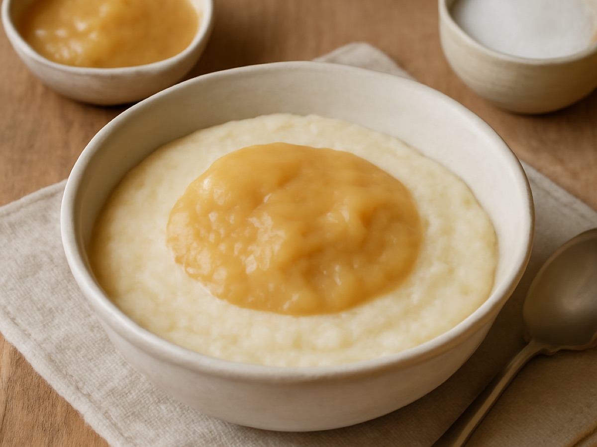 Grießbrei mit Apfelmus