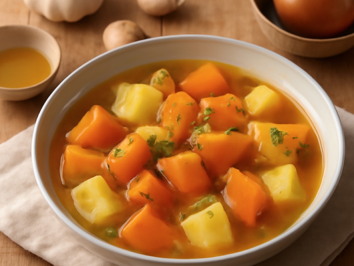 Guiso de Calabaza y Patatas – Kürbis-Kartoffeleintopf mit Olivenöl