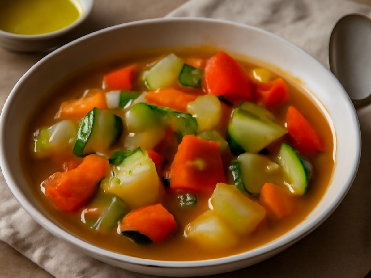 Guiso de Verduras – Spanischer Gemüseeintopf mit Olivenöl