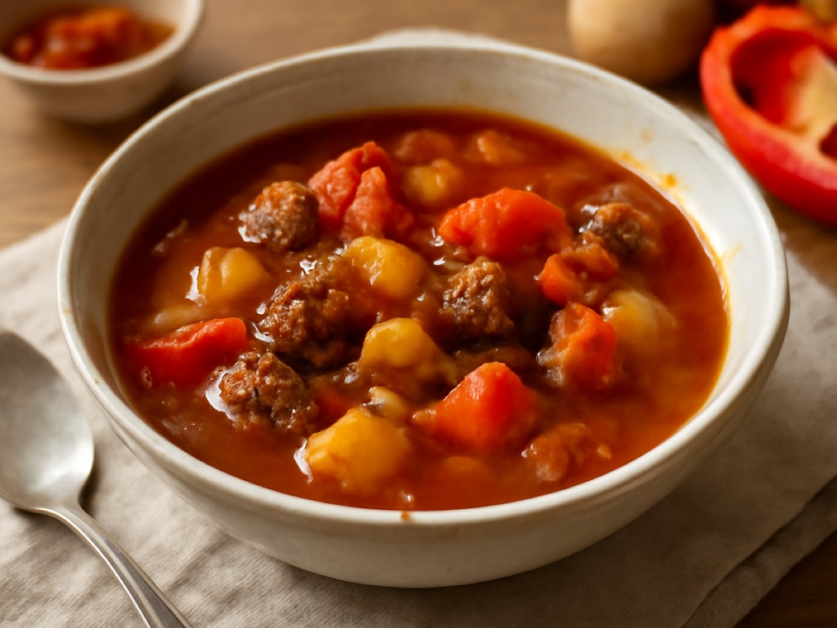Gulaschsuppe mit Paprika