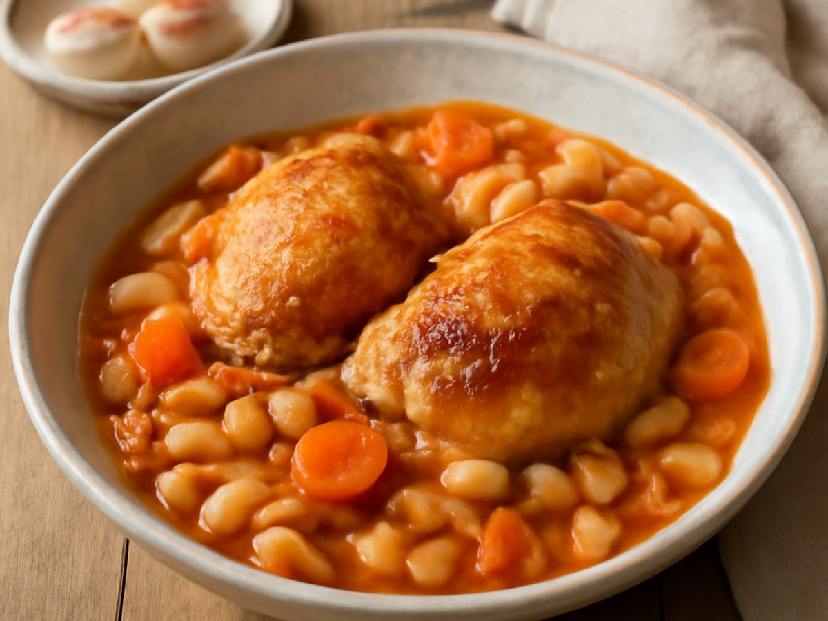 Hähnchen-Cassoulet – Französischer Bohneneintopf mit Hähnchen