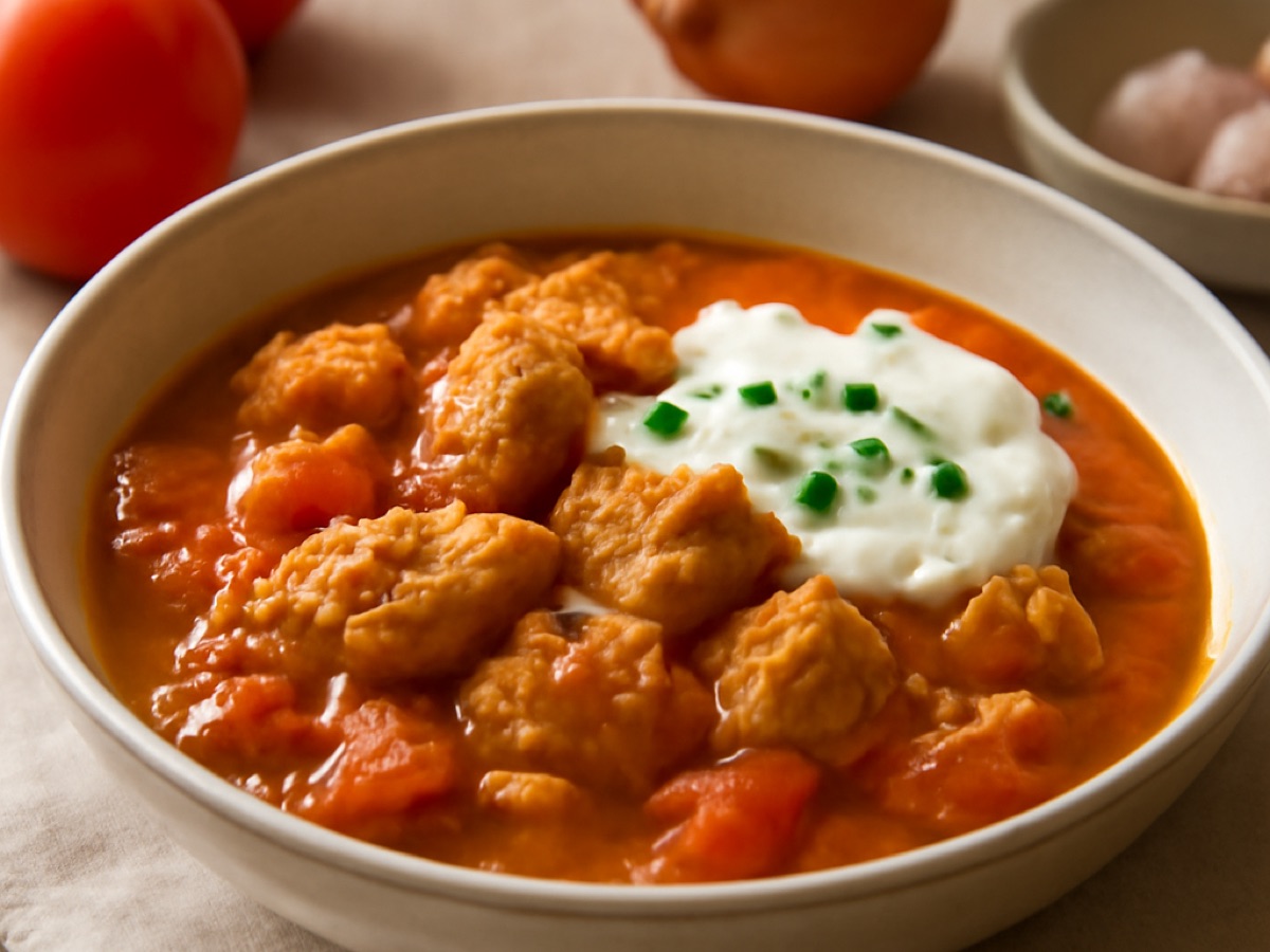Hähnchen-Curry mit Tomaten und Joghurt