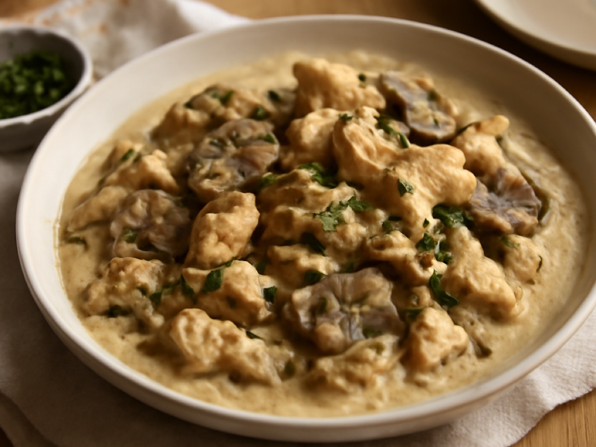 Hähnchengeschnetzeltes mit Champignons